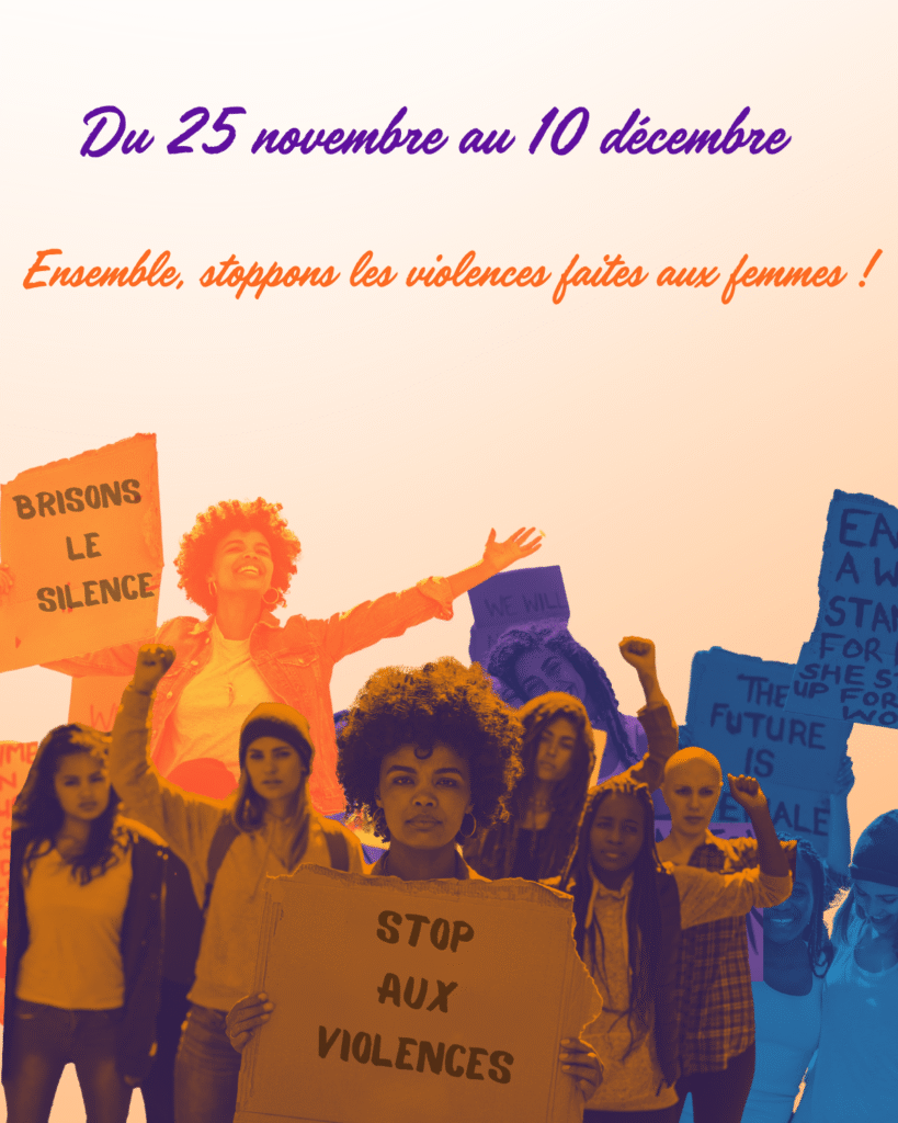 Campagne Orangez le monde organisé par l'association Soroptimist. Campagne d'activisme de 16 jours, du 25 novembre au 10 décembre dont l'objectif est de lutter contre les violences de genre. Ensemble, stoppons les violences faites aux femmes !